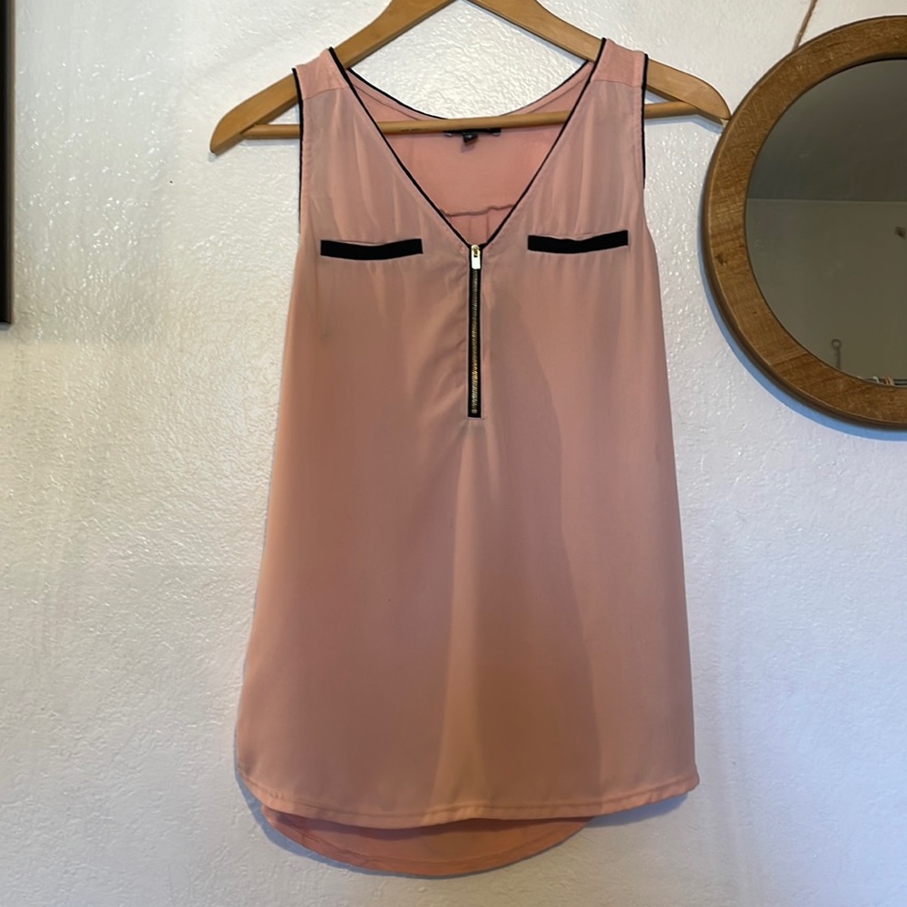 express blush pink sleeveless tank top